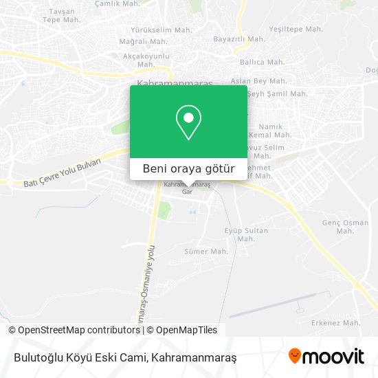 Bulutoğlu Köyü Eski Cami harita