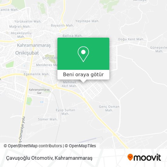 Çavuşoğlu Otomotiv harita