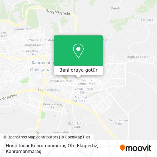 Hospitacar Kahramanmaraş Oto Ekspertiz harita