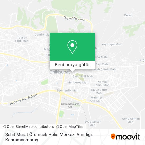 Şehit Murat Örümcek Polis Merkezi Amirliği harita