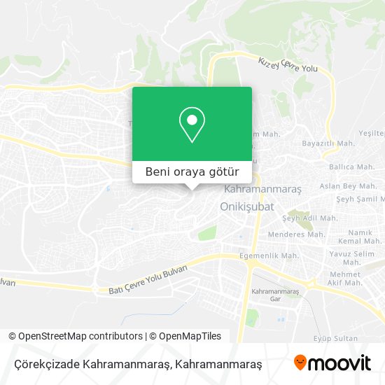 Çörekçizade Kahramanmaraş harita