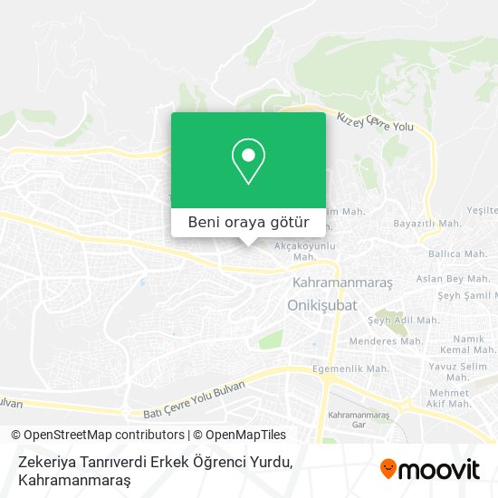 Zekeriya Tanrıverdi Erkek Öğrenci Yurdu harita