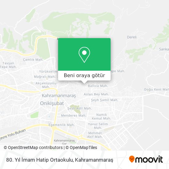 80. Yıl İmam Hatip Ortaokulu harita