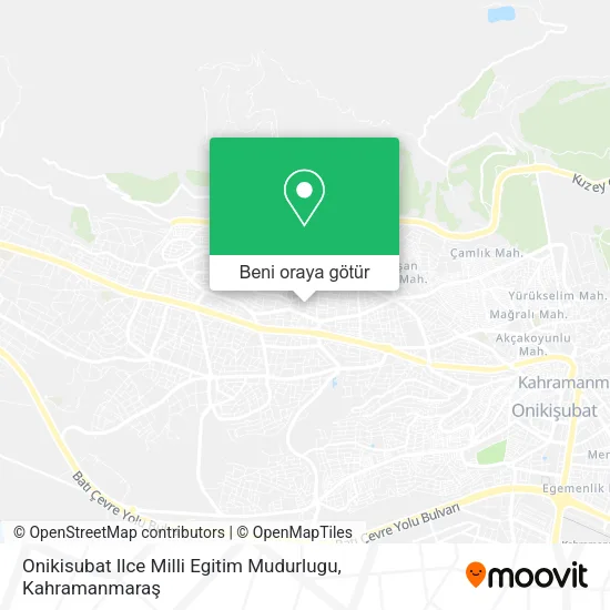 Onikisubat Ilce Milli Egitim Mudurlugu harita