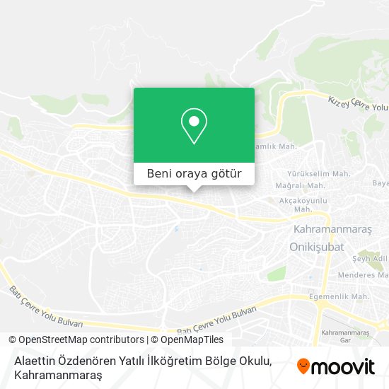 Alaettin Özdenören Yatılı İlköğretim Bölge Okulu harita
