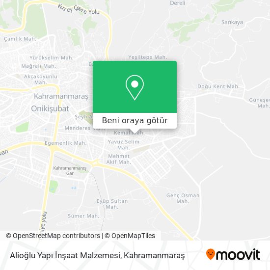 Alioğlu Yapı İnşaat Malzemesi harita