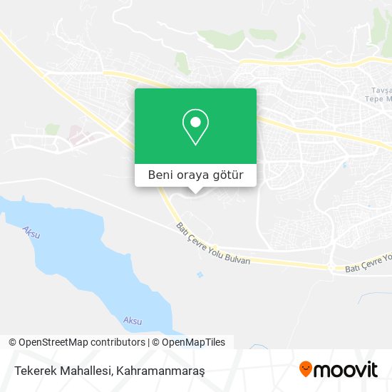 Tekerek Mahallesi harita