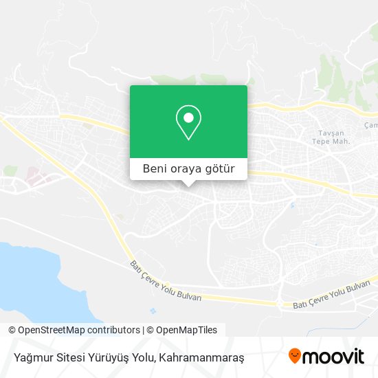 Yağmur Sitesi Yürüyüş Yolu harita