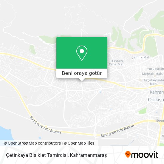 Çetinkaya Bisiklet Tamircisi harita