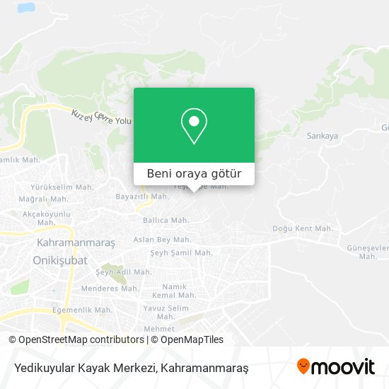 Yedikuyular Kayak Merkezi harita