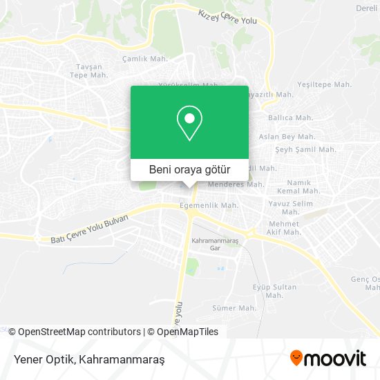 Yener Optik harita