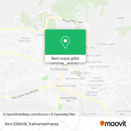 Akın Elektrik harita