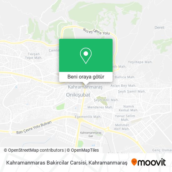 Kahramanmaras Bakircilar Carsisi harita