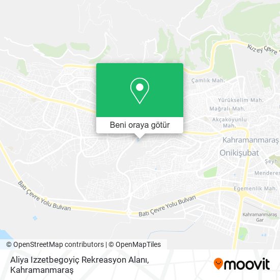 Aliya Izzetbegoyiç Rekreasyon Alanı harita