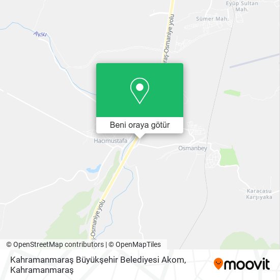 Kahramanmaraş Büyükşehir Belediyesi Akom harita