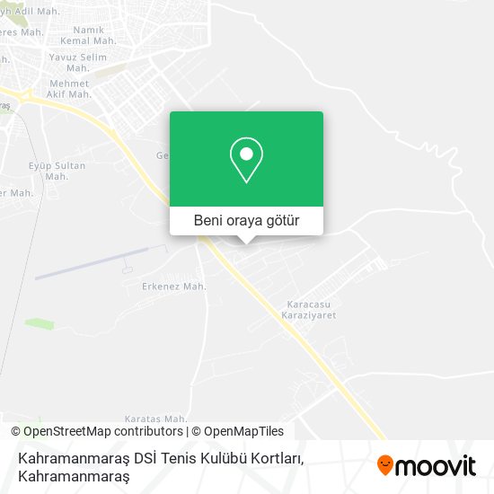 Kahramanmaraş DSİ Tenis Kulübü Kortları harita