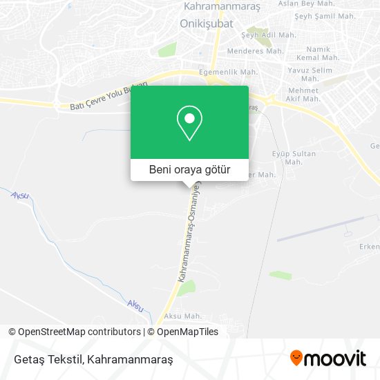 Getaş Tekstil harita