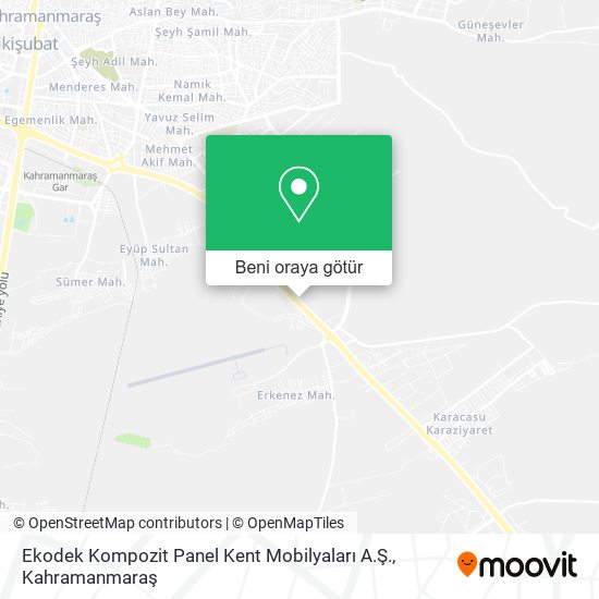 Ekodek Kompozit Panel Kent Mobilyaları A.Ş. harita
