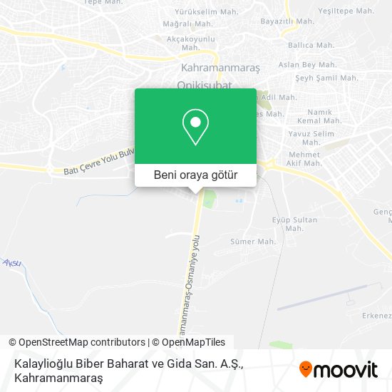 Kalaylioğlu Biber Baharat ve Gida San. A.Ş. harita