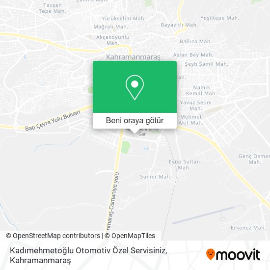 Kadımehmetoğlu Otomotiv Özel Servisiniz harita