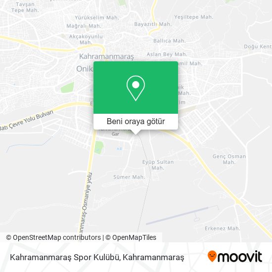 Kahramanmaraş Spor Kulübü harita
