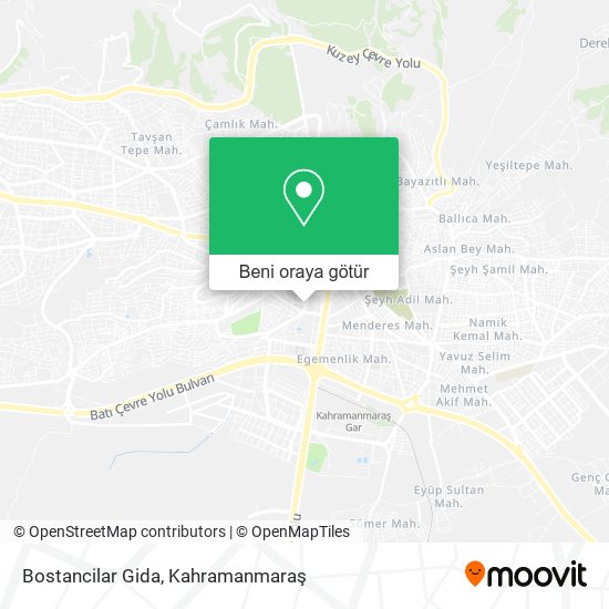Bostancilar Gida harita