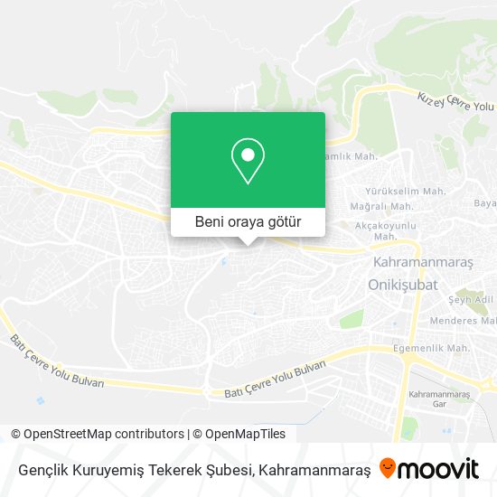 Gençlik Kuruyemiş Tekerek Şubesi harita
