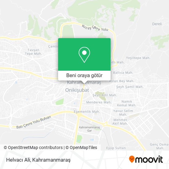 Helvacı Ali harita