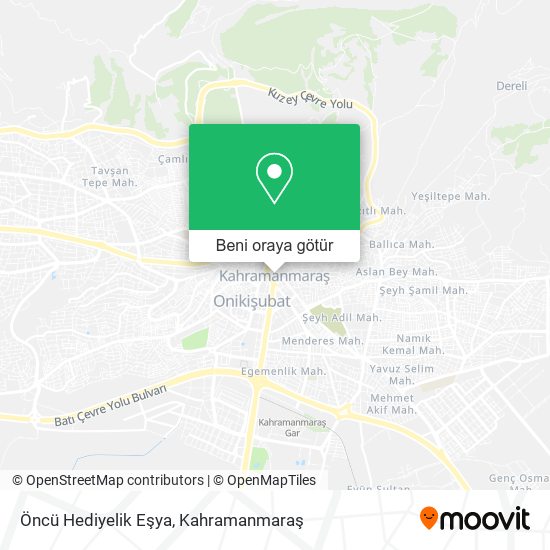 Öncü Hediyelik Eşya harita
