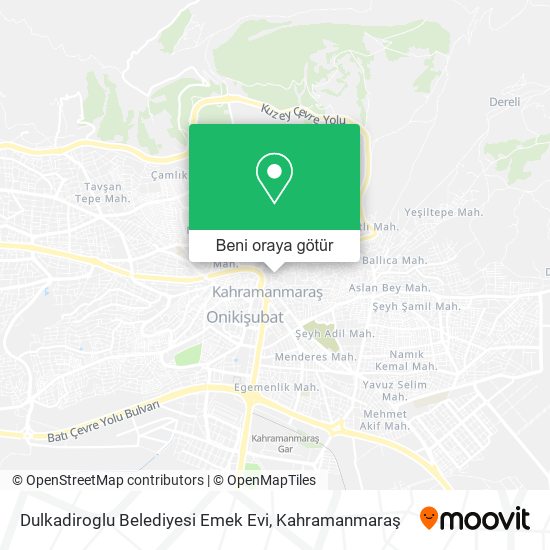 Dulkadiroglu Belediyesi Emek Evi harita