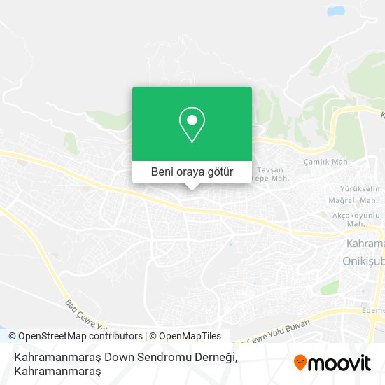 Kahramanmaraş Down Sendromu Derneği harita