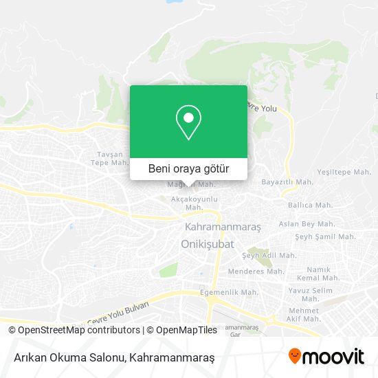 Arıkan Okuma Salonu harita