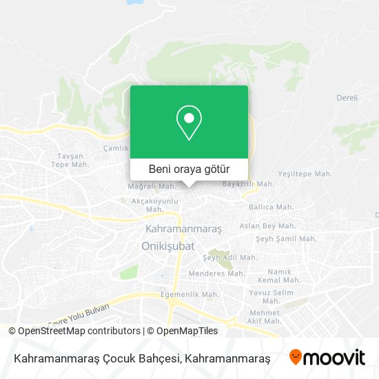 Kahramanmaraş Çocuk Bahçesi harita