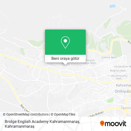 Bridge English Academy Kahramanmaraş harita