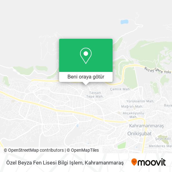 Özel Beyza Fen Lisesi Bilgi Işlem harita