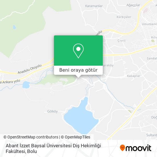 Abant İzzet Baysal Üniversitesi Diş Hekimliği Fakültesi harita