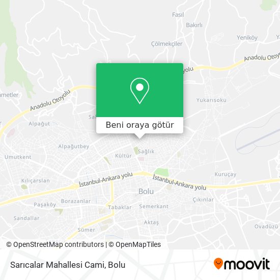 Sarıcalar Mahallesi Cami harita