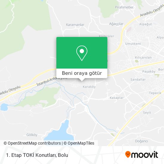 1. Etap TOKİ Konutları harita