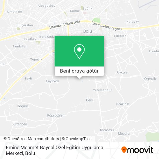 Emine Mehmet Baysal Özel Eğitim Uygulama Merkezi harita