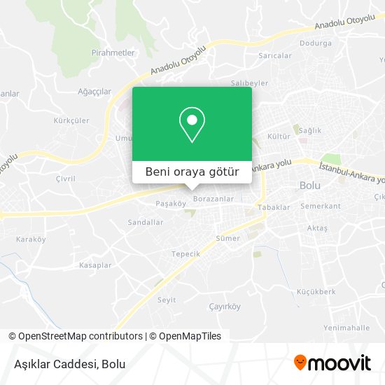 Aşıklar Caddesi harita