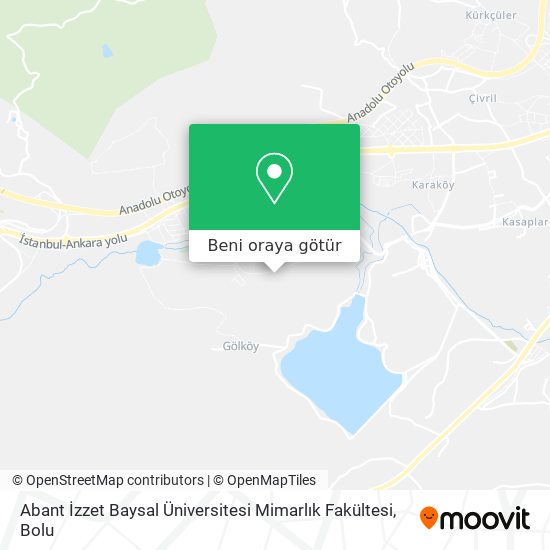 Abant İzzet Baysal Üniversitesi Mimarlık Fakültesi harita