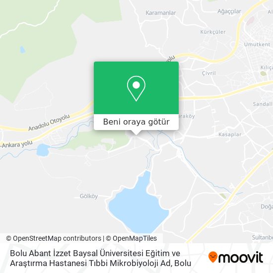 Bolu Abant İzzet Baysal Üniversitesi Eğitim ve Araştırma Hastanesi Tıbbi Mikrobiyoloji Ad harita