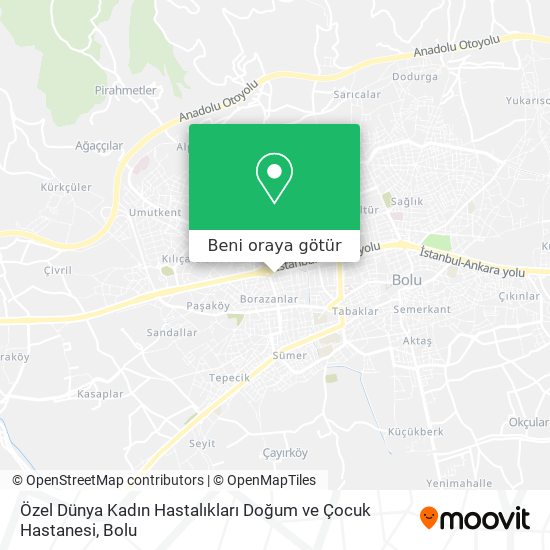 Özel Dünya Kadın Hastalıkları Doğum ve Çocuk Hastanesi harita