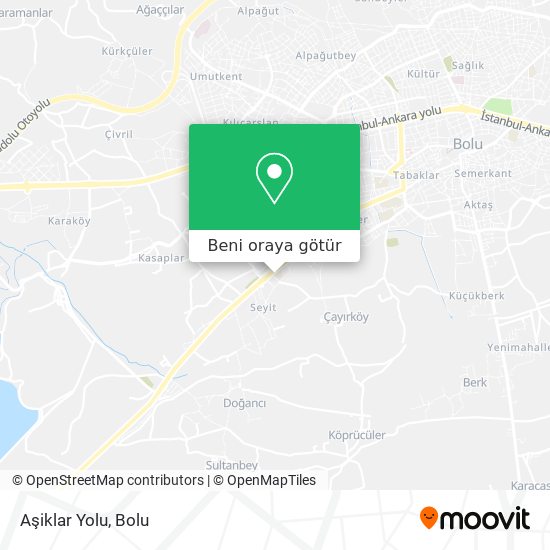Aşiklar Yolu harita