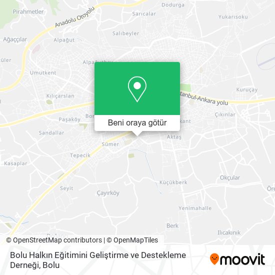 Bolu Halkın Eğitimini Geliştirme ve Destekleme Derneği harita