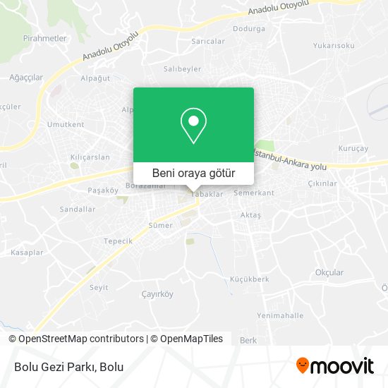 Bolu Gezi Parkı harita