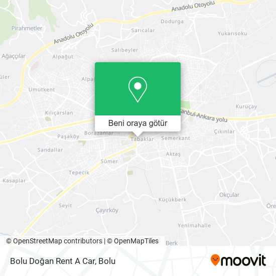 Bolu Doğan Rent A Car harita