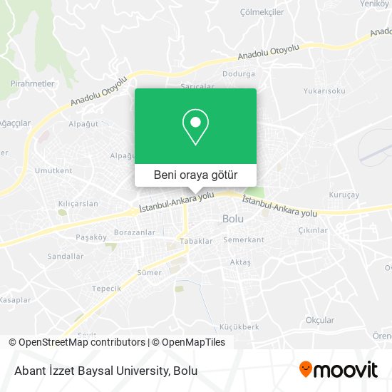 Abant İzzet Baysal University harita
