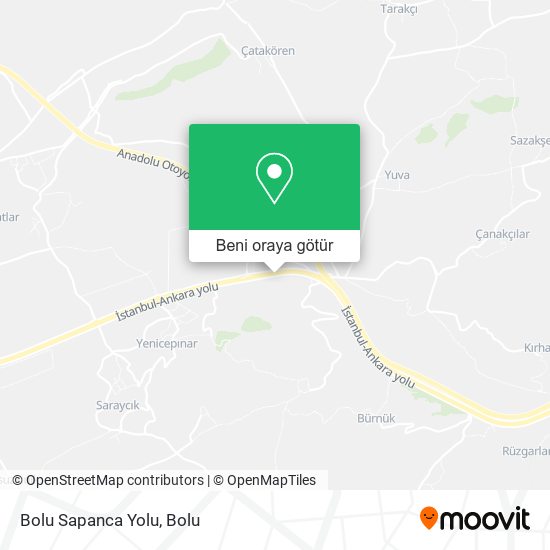 Bolu Sapanca Yolu harita