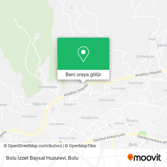 Bolu İzzet Baysal Huzurevi harita